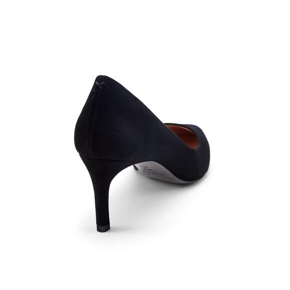 NWT Lola in Black Suede High Heel Stiletto Pump Size 8 Comfortable Chic Classic - Picture 5 of 16